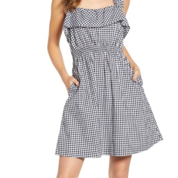 7 For All Mankind Black and White Checkered Dress 🆕New with Tags - Picture 1 of 9